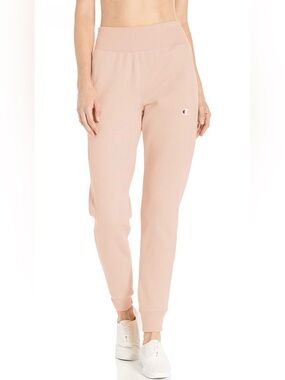Champion Women's Reverse Weave Joggers in Spiced Almond Pink NWT